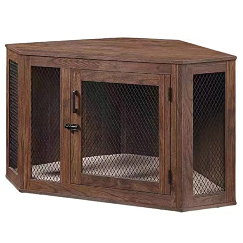 Hersteller Benutzerdefinierte hölzerne Hundekäfig Retro Country Do Alte Ecke Medium Hund Haustier Käfig mit Gitter Abschließbare Hundekäfig Hundehaus, Haustierkiste Innenbereich, Medium von Generic