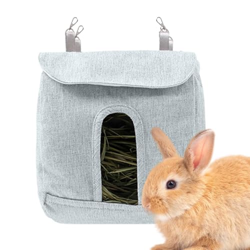 Heufutterstation – verstellbare Kaninchen-Futterstation für Meerschweinchen, Heuladertasche S/M/L mit Haken, Aufbewahrung für Meerschweinchenheu, nachhaltige Aufbewahrung von Generic