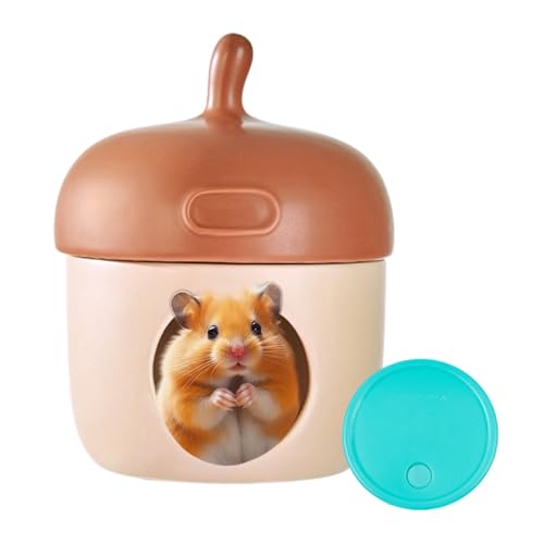 Hideaway Hamster-Hamsterhütte | Cartoon Nest Nest Ceramic Caseuts Hideouts | Eiskäfig Zubehör, Lebensraumdekoration für Kleintiere, Dekoration im Käfig pe von Generic