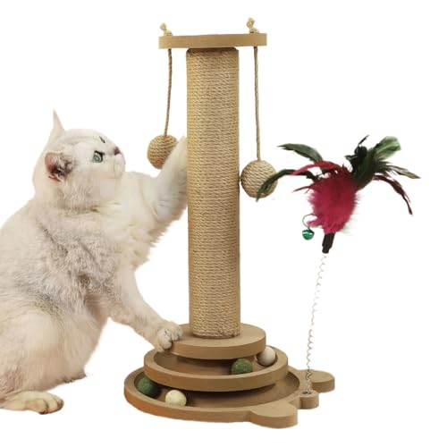 Hoher Kratzbaum für Katzen, 4-in-1 Kratzbaum für Katzen, vertikales Aktivitätszentrum mit 2 Spielbällen und Kreislauf für Katzen, multifunktionales Zubehör zum Schutz von Möbeln Hoher Kratzbaum für Katzen, 4-in-1 Kratzbaum für Katzen, vertikales Aktivitätszentrum mit 2 Spielbällen und Kreislauf für Katzen, multifunktionales Zubehör zum Schutz von Möbeln von Generic