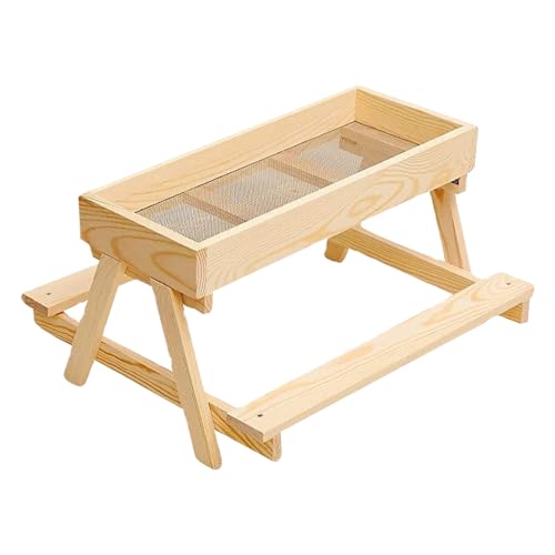 Hühnchen -Picknicktisch - hölzerner Hühnertisch Feeder -Kit | Großkapazität Hühner Food Feder Mesh Bottom Ständer hält Futter frisch trocken | Küken -Fütterungsstation für Geflügel, Vieh, Wild Farm Co Hühnchen -Picknicktisch - hölzerner Hühnertisch Feeder -Kit | Großkapazität Hühner Food Feder Mesh Bottom Ständer hält Futter frisch trocken | Küken -Fütterungsstation für Geflügel, Vieh, Wild Farm Co von Generic