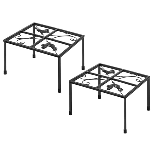 Hühnerfutterständer - Metallbasis für Hühnerfuttermittel, Geflügelfuttermittelständer | Hühnerwasser -Feederhalter für Eimer Fässer, Hühnerkoop -Zubehör von Generic