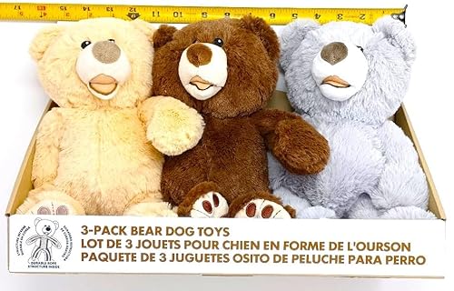 Hug-Fun Bear Hundespielzeug Quietschendes Hundespielzeug 3er-Pack von Generic