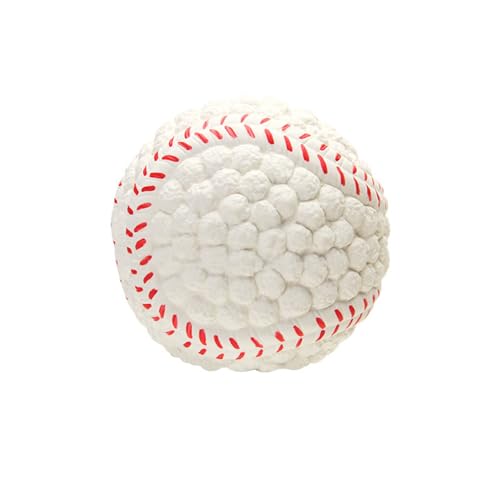 Hund Kauspielzeug Hundespielzeug Ball, [Making Sound] Robuster Kauspielzeug aus Latex - für Welpen Zahnpflege Zahnreinigung Kleine Hunde Zahnen Kauen Spielzeug (1 Baseball,ø9.5CM) von Generic