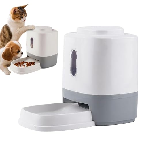 Hund behandeln Spender, Katzenfutterfuttermittel,1,5L Press Automatic Dog Treat Feeder mit Schüssel | Langsame Fütterungsschale, interaktives Anreicherungsspielzeug für kleines mittelgroßes Welpenkätz von Generic