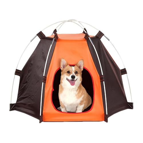 Hunde-Campingunterstand, Polyester-Hundezelt Für Camping Im Freien, Faltbares Campingzubehör, Hunde-Campingzelt – Hunde-Überdachungszelte, Hunde-Strandzelt Für Drinnen Und Draußen, Rasen, Garten, Haus von Generic