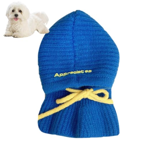 Hunde-Wintermütze – Gehäkelte Hundemütze, Hunde-Wintermütze, Hundemütze, Haustier-Winter-Hals-Ohrenwärmer, Niedliche Halsband-Snood-Mütze, Gehäkelte Snood-lustige Haustier-Mütze, Strickmütze, Hals-Ohr von Generic