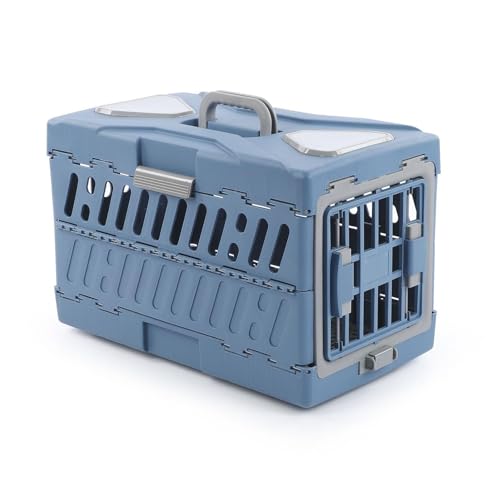 Hunde- und Katzentransportbox, Haustier-Fluglinientransportbox, faltbarer Katzentransportkäfig, vielseitige Transportbox für Haustiere, Käfig mit oberem Griffdesign für Hunde, Katzen, Welpen, Kätzchen von Generic