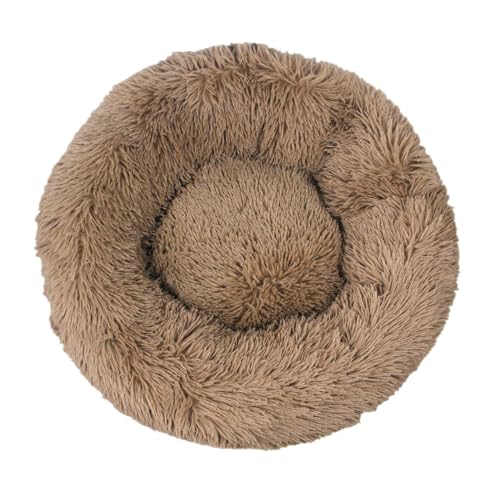 Hundebett, Donut-Katzenbett, Flauschiges, Beruhigendes Haustierbett, Waschbarer Bezug, Warmer Winter, Weicher Langer Plüsch (Größe : 70cm) von Generic