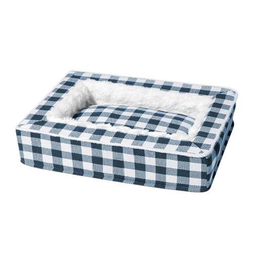 Hundebett – Abnehmbare Hundebetten, Waschbares Hundebett, Weiche Tartan-Hundecouch | Gemütliches Anti-Angst-Beruhigungsbett Für Hunde Mit Schottenmuster, Hundezubehör Für Zuhause, Hund, Katze, Kleine, von Generic