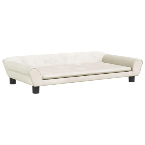 Hundebett Creme 100x50x21 cm Samt,172011 von Generic