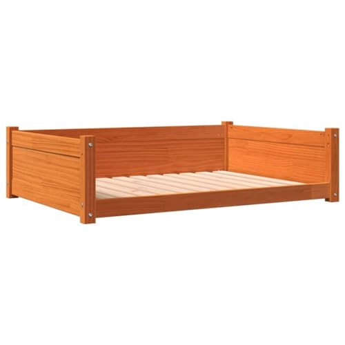 Kangmusi Hundebett Wachsbraun 105,5x75,5x28 cm Massivholz Kiefer, kangmusi844466 von Generic