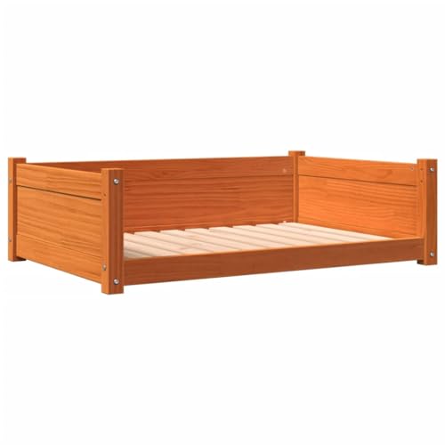 Kangmusi Hundebett Wachsbraun 95,5x65,5x28 cm Massivholz Kiefer, kangmusi844465 von Generic