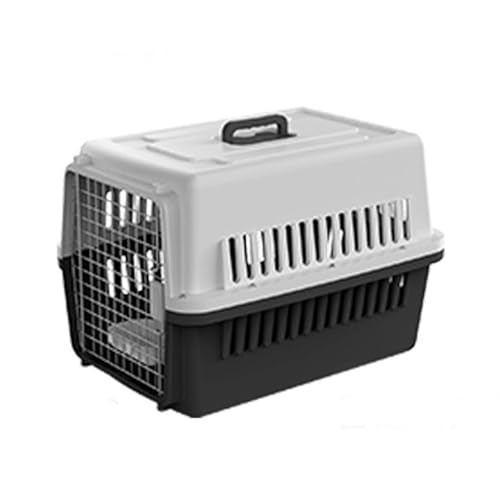 HundeboxenPet Air Box Versandbox Staubdichte Atmungsaktive Tragbare Hundebox für Drinnen und Draußen Geeignet für Kleine bis Mittelgroße Hunde 2 Farben(Black,81 * 57 * 59cm) von Generic