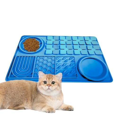 Hundefutter-Essmatte, Leckmatte-Napf - Slow Feeder Eating Futterpads Matte | Silikon-Trainings-Leckmatte für kleine, mittelgroße und große Hunde, Katzen, Haustiere, Kätzchen von Generic