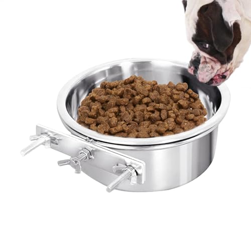 Hundefutternapf – -Wasserkiste mit Halter | An der Wand montierter Futternapf für Haustiere, Haken zum Aufhängen für Katzen, Vögel, Meerschweinchen, Kaninchen und Hühner, Schnellverschluss-Fu von Generic