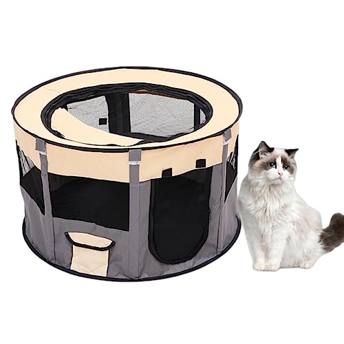 Hundegehege für Outdoor-Ausflüge und Camping – Gemütliches Katzenhaus für Unterschlupf und Sonnenbaden – Multifunktionale Hundebox für Auto und Zuhause – Tragbares & Faltbares Katzengehege (M) von Generic