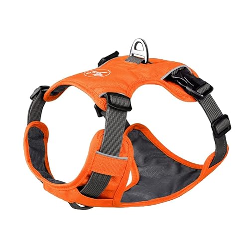 Hundegeschirr, Reflektierend und Verstellbar, Weich gepolsterte Hundeweste für Training und Alltag für Welpe Kleine Mittlere Große Hunde (Orange, XS) von Generic