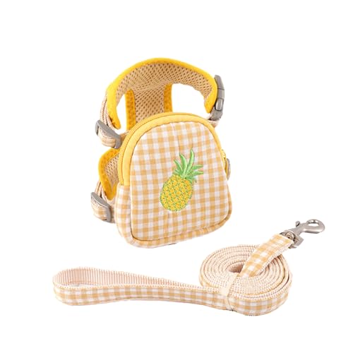 Hundegeschirr mit Tasche, wojonifuiliy01 Verstellbares Hundetragetuch Hundestütze Wandern Camping Welpengeschirr-Rucksack Kleiner Hund Multifunktions-Hunderucksack-Tasche (Yellow, M) von Generic