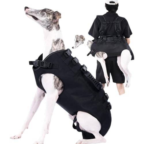 Hundehebegeschirr, Hundetragegurt | Pet Rear Hip Support Lift,Verstellbares Hunderucksackgeschirr, atmungsaktive Haustier-Reha-Hebeweste für ältere, verletzte und behinderte Hunde von Generic