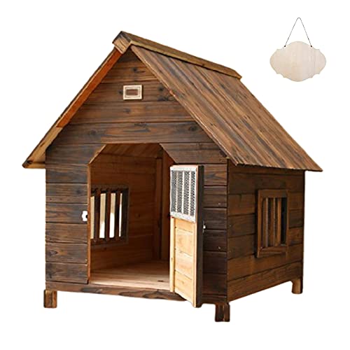 Hundehütte, Hundehütte aus Holz, kleine, mittlere und große Zwinger sind wetterfeste Hundehütten für den Innen- und Außenbereich mit Tür, Wasser von Generic