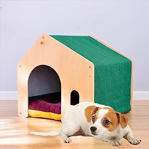 Hundehütte, Hundehütte für kleine Hunde, Blockhütte für kleine Katzen, Zelt, weiches Bett für Hund und Katze, mit Abnehmbarer Plüschmatte, leicht von Generic