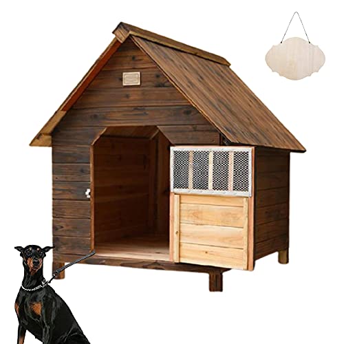 Hundehütte, große, extra große Hunde, mittelgroße Hunde im Freien, wasserdichte kleine Hundehütte mit Tür für den Innenbereich, Hundehütte im Fre von Generic