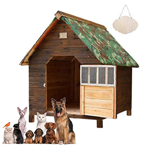 Hundehütte, große Hundehütte für den Außenbereich, wetterfest, große/kleine Hunde, Hundehütte, große Hundehütte, Hundehütte für draußen, Hundehüt von Generic