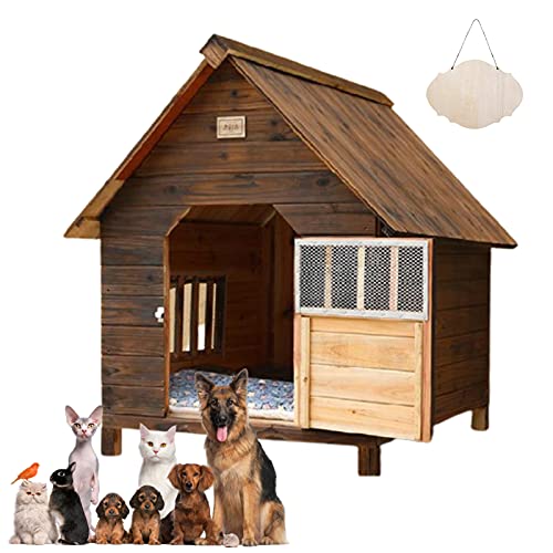 Hundehütte, kleine, mittlere und große Hundehütten sind wetterfest, Innen- und Außenhundehütte mit Tür, wetterfeste und kältebeständige Tierhütte von Generic