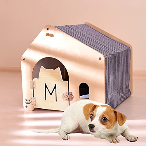 Hundehütte, perfekt für kleine Hunde – Katzenbetten für Hauskatzen – Zufluchtsort für Katzen/Hunde/Hamster – Katzenhaus – einfacher Aufbau – Gebu von Generic