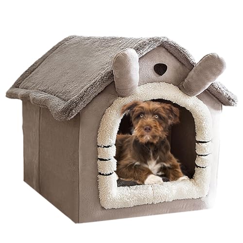 Hundehütte für den Innenbereich: klein, warm, robust und wasserdicht, abnehmbar und waschbar, Katzenbett, Haustierzubehör von Generic