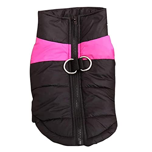 Hundejacke Winterweste Jacken Warme Hundekleidung Winter Hund Warme Baumwollweste Leichte Kleidung Rückenreißverschluss Haustier Outdoor Kostüm Hundemantel Hundepullover Haustier (Hot Pink, XXL) von Generic