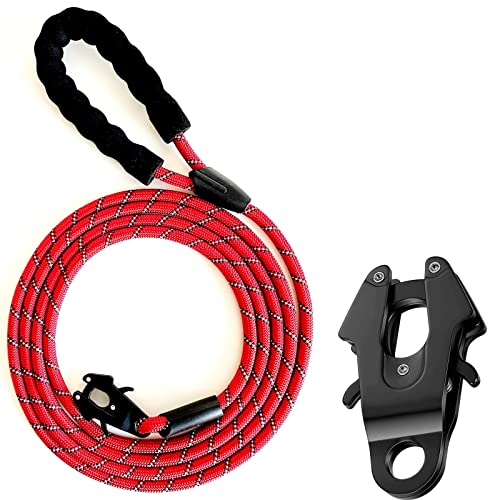 Hundeleine mit Seil Sehr Starke Super Durable Elastisches EazyPet (5M, Rot) von Generic