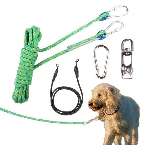 Hundeleinen für draußen, Hundeleinen zum Wandern - Tangle-Proof Lange Trainingsleinen Yard Dog Tether,Vielseitige Hunde-Außenkabel Hundecampinggurte für Outdoor-Aktivitäten von Generic