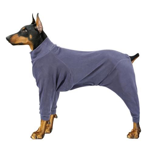 Hundemantel für kaltes Wetter, Warmer Pyjama für Hunde, Einteiler, weicher Winter-Hundepullover, Jacke für mittelgroße und große Hunde Hundemantel L (Blue, S) von Generic