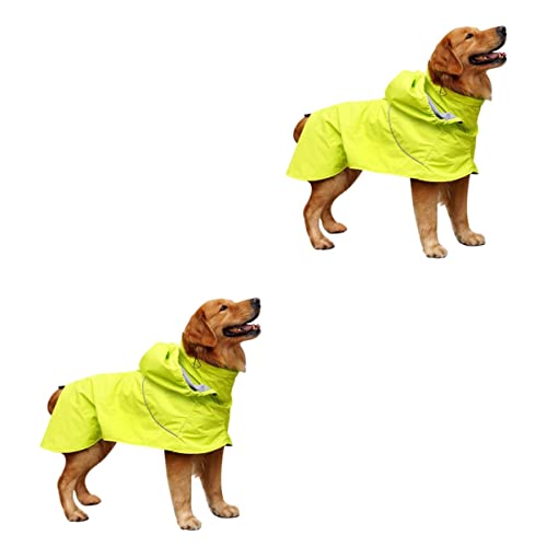 Hunderegenmäntel wasserdicht, Hunderegenmantel, 2-teilige Haustier-Regenjacke aus Nylon für Hunde, Hunderegenmantel, Haustierartikel, Regenmantel, Haustierjacke von Generic