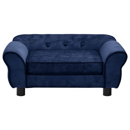 Hundesofa Blau 72x45x30 cm Plüsch,171040 von Generic