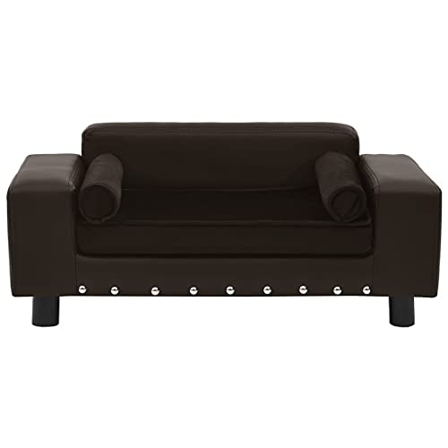 Kangmusi Hundesofa Braun 81x43x31 cm Pl¨¹sch und Kunstleder, kangmusi170955 von Generic