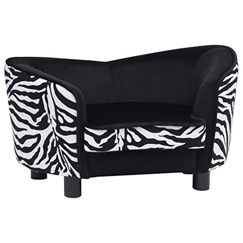 Hundesofa Schwarz 68x38x38 cm Plüsch,170962 von Generic