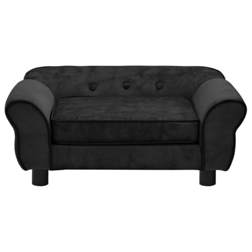 Hundesofa Schwarz 72x45x30 cm Plüsch,171038 von Generic