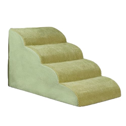 Hundetreppe für hohes Bett/Sofa, 2/3/4 Stufen, hochdichter Schaumstoff, Haustiertreppe, leicht zu klettern, rutschfeste Haustierleiter mit waschbarem Bezug für Hunde und Katzen, geringes Gewicht (L) von Generic