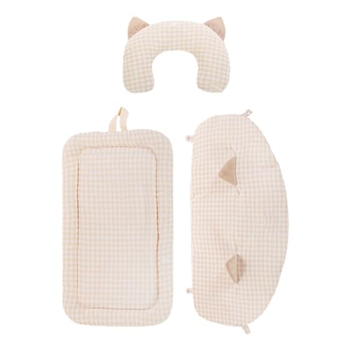 Hundewagen -Pad - Haustier Kindermatte Innenkissen Kissen | DREI-teilige Set Four Seasons Pet Pet Spoller Antidirty Matte, geeignet für die meisten Pet-Kinderwagen Reine Baumwollmatte von Generic