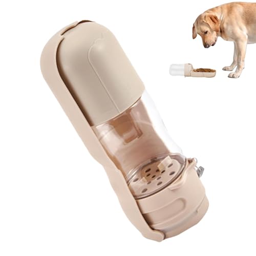 Hundewasserflasche Futterschüssel, 2 in 1 Hundwasserflasche - 2 In 1 Hundefutter integrierter Trinkbrunnen,Hundereisenzubehört von Generic