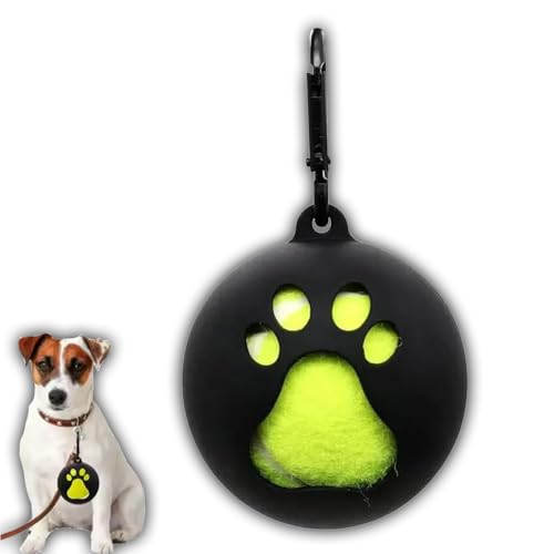 Hundezubehör Ballhalter – Leinenbefestigung, leichtes Silikon für bequemes und lustiges Spielen (schwarz) von Generic