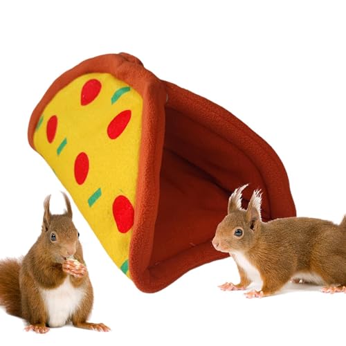 Igel-Hausmatte, Hamster-Bettmatte - Hamsterhaus Pizzamatte - Pizza-Muster-Design, Haustier-Schlafwerkzeug für Chinchilla, Eichhörnchen, Hamster, Igel, Frettchen von Generic