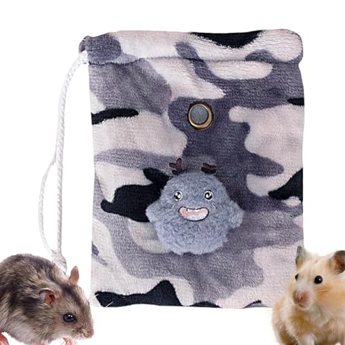 Igel-Schlafsack,Hamster-Schlafbett | Igelbett mit Kordelzug für Käfig | Warme Zwergmäuse-Tragetasche für Eichhörnchenbett von Generic