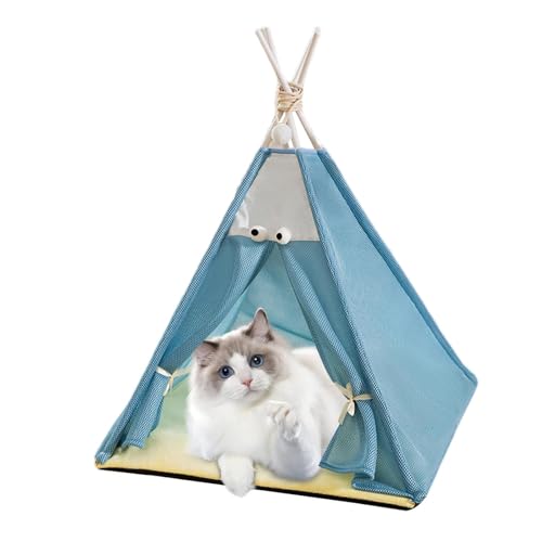 Indoor Katzenzelt - Tragbares Katzengehege, tragbares Kätzchen | Maschinenwaschbares Haustier-Tipi mit atmungsaktivem Netz, abnehmbarer Innenzwinger, tragbarer Katzenlaufstall für Haustiere, Welpen, von Generic