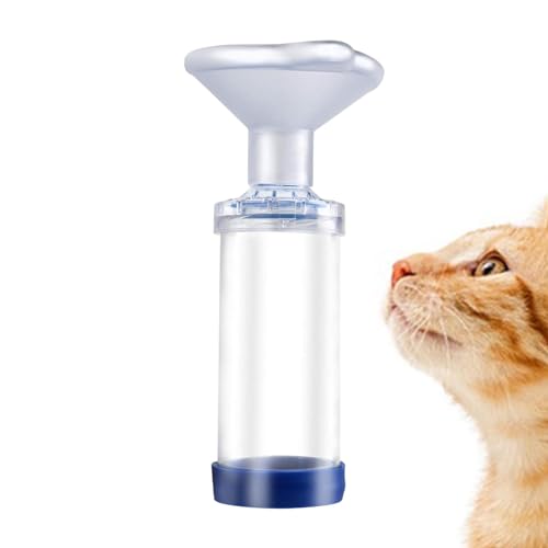 Inhalator-Abstandshalter für Haustiere – Veterinär-Inhalations-Abstandshalter, Inhalationstherapiegerät, Atemhilfe für Katzen | Haustier-Astma-Management-Tool, Tier-Astma-Inhalator-Aufsatz für die S von Generic