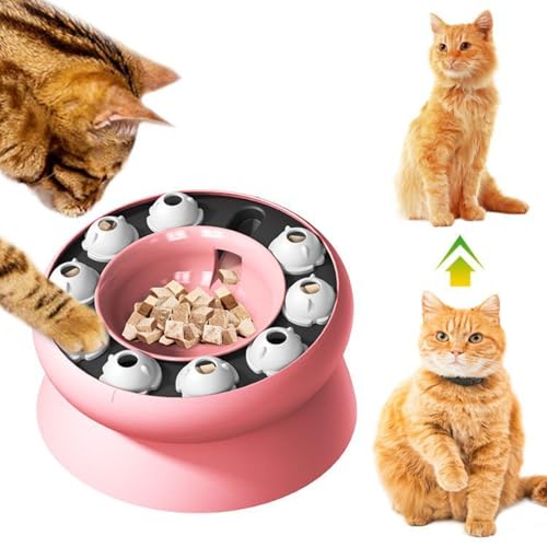 Intelligenzspielzeug für Katzen, Erhöhter Katzennapf Slow Feeder, Katzennapf, Langsam Lebensmittelspender, Puzzle Spielzeug für Hunde Katzen, Interaktives Katzenspielzeug Katzenschüssel,rutschfest von Generic