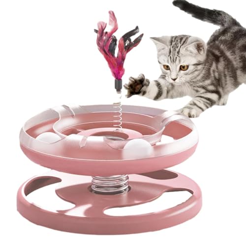 Interaktiver Katzenspielzeugball - 2 Rollerballbahn für Katzen, sicheres Intelligenz-Trainingsspielzeug mit eingebauten Federn | Ideal für kleine bis große Katzen und Kätzchen, fördert die Interaktiver Katzenspielzeugball - 2 Rollerballbahn für Katzen, sicheres Intelligenz-Trainingsspielzeug mit eingebauten Federn | Ideal für kleine bis große Katzen und Kätzchen, fördert die von Generic